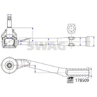 SWAG Spurstangenkopf Spurstange für CITROËN C3 III (SX) Vorne Links 33 10 4563