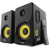 Majority - D40X - Aktive Regallautsprecher - Anschluss über Bluetooth - USB - AUX - RCA und optisch - Integrierter Verstärker - 4-Zoll-Tieftöner - Fernbedienung und integriertes Bedienfeld -