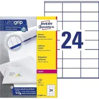 Avery L7180-100, Wei?, Selbstklebendes Druckeretikett, A4, Rechteck, 70 mm, 36 mm