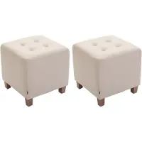 CLP 2er Set Sitzhocker Pharao creme