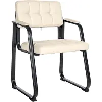CLP Besucherstuhl gepolstert ergonomisch Canada, mit Armlehne und Stoffbezug, Metallgestell matt schwarz, bis 120 kg belastbar