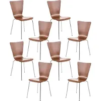 CLP 8er Set Besucherstuhl Aaron braun