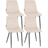 CLP 4er Set Stühle Telde Samt creme