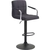 CLP Barhocker Lucy V2 Stoff schwarz/schwarz