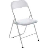 CLP Klappstuhl Felix, 151140868, weiß, aus Metall, gepolstert, Kunstlederbezug, bis 115kg