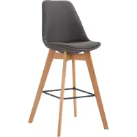 CLP Barhocker Metz Stoff dunkelgrau/natura