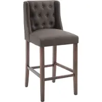 CLP Barhocker Cassandra Stoff Antik-dunkel dunkelgrau