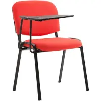 CLP Stuhl Ken mit Klapptisch Stoff mit gepolsterter Sitzfläche rot