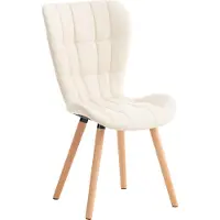 CLP Esszimmerstuhl Elda Kunstleder Creme