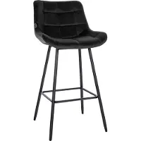 CLP Barhocker Weston schwarz/Samt