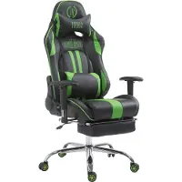 CLP Racing Gaming Bürostuhl Limit V2 Kunstleder höhenverstellbar und drehbar | Farbe schwarz/grün