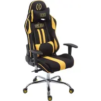 CLP Racing Gaming Bürostuhl Limit Stoff mit/ohne Fußablage schwarz/gelb