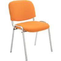 CLP Besucherstuhl Ken Chrom Stoff orange