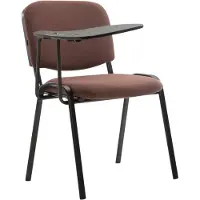 CLP Stuhl Ken mit Klapptisch Stoff mit gepolsterter Sitzfläche braun