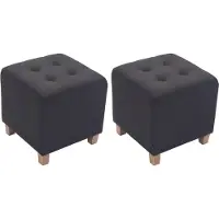 CLP 2er Set Sitzhocker Pharao Dunkelgrau