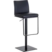 CLP Barhocker Panama Kunstlederbezug schwarz/schwarz