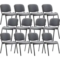 CLP 12er Set Besucherstuhl Ken Stoff rot