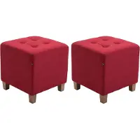 CLP 2er Set Sitzhocker Pharao rot