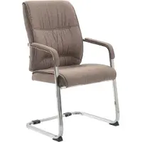 CLP Besucherstuhl XXL Anubis Stoff taupe