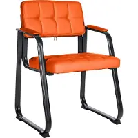 CLP Besucherstuhl gepolstert ergonomisch Canada, mit Armlehne und Stoffbezug, Metallgestell matt schwarz, bis 120 kg belastbar