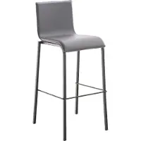 CLP Barhocker Avola Leder Flach B78 Metallgestell schwarz grau