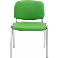 CLP 4er Set Stühle Ken Chrom Kunstleder grün