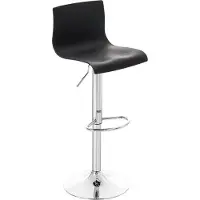 CLP Barhocker Hover Kunststoff mit Metall-Gestell schwarz Material Gestell Metall in Chromoptik