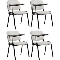 CLP 4er Set Stühle Ken mit Klapptisch Kunstleder weiß