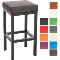CLP Barhocker Taylor Sitzhöhe 78 cm mit Kunstlederbezug und schwarzem Metallgestell | Farbe braun