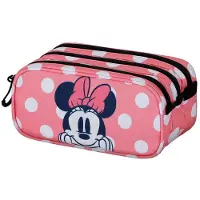KARACTERMANIA Dreifaches Mehrzweck-Etui Minnie Mouse Rosa