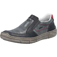 Rieker Herren Slipper Blau Glattleder Größe:43