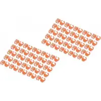 Digitus Farbclips für Patchkabel - Orange, Farbcodierungsclip, Orange, Polyvinylchlorid (PVC), Cat5e/6, 100 Stück(e), 100 mm