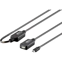 Renkforce USB-Kabel USB 2.0 USB-C Stecker, USB-A Buchse 7.50 m Schwarz vergoldete Steckkontakte RF-4752800