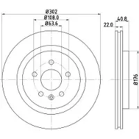 Hella Bremsscheibe PRO High Carbon 8DD 355 129-551
