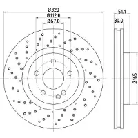 Hella Bremsscheibe PRO 8DD 355 120-351