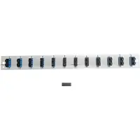EFB Elektronik Bestückte Frontblende mit 12 x SC Duplex Kupplung OS2 vertikal, schwarz Hersteller: (SB-FP-S-12SC-D-V-OS2)