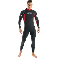 Seac Sub Neoprenanzug - Relax Man 2, 2 mm - Schwarz/Rot - - S - Small - Neoprenanzüge