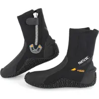 Seac Badeschuhe m. Reißverschluss - Basic HD 5 mm - Schwarz - - XXS - Xtra Xtra Small - Badeschuhe