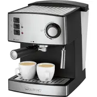 Clatronic Espresso- und Cappuccino-Automat | 15 bar Pumpdruck | Tassenvorwärmfunktion | mit Aufschäum- und Heißwasserfunktion | ES 3643
