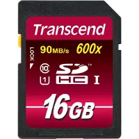 Transcend TS16GSDHC10U1, 16 GB, SDHC, Klasse 10, MLC, 90 MB/s, Class 1 (U1)