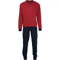 Götzburg Schlafanzug "Pyjama", Herren, Gr. 4XL, rot (chili pepper), Obermaterial: 100% Baumwolle CO., Homewear-Sets Schlafanzug