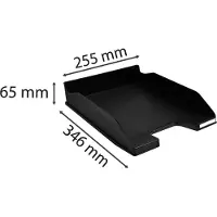 Exacompta 11314D, Polystyrene, Schwarz, A4, 347 x 255 x 65 mm