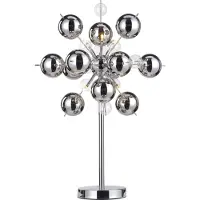 Näve 3073242 Tischleuchte - Glasball ; Fassung: G9 ; Farbe: Silber