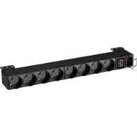 Eaton EFLX8D, 1U, Rackmount, Horizontal/Vertikal, Schwarz, 9 AC-Ausgänge, Typ F