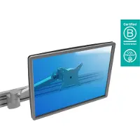 Dataflex Viewlite plus Monitorarm - Schiene 512, 7 kg, 0 mm (0"), 61 cm (24"), 100 x 100 mm, Höhenverstellung, Silber, Weiß