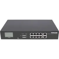Intellinet Network Solutions 8Port Gigabit Ethernet PoE Switch RJUplinkPorts und LCDAnzeige PoEPorts LCDAnzeige