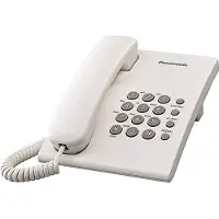 Panasonic KX-TS500, Analoges Telefon, Kabelgebundenes Mobilteil, Freisprecheinrichtung, Weiß