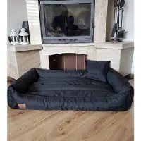Viking Choice Hundebett schwarz 90x60 cm - waschbares Hundekissen - wasserdichtes Hundebett