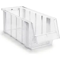 Treston Sichtlagerkasten Serie 1950, Polystyrol, L 500 x B 186 x H 182 mm, 9,6 L, transparent