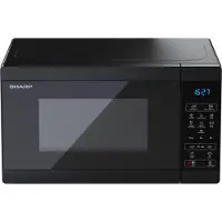 Sharp YC-MS02E-B Mikrowelle, 800W Mikrowellenleistung, 11 Leistungsstufen, schwarz